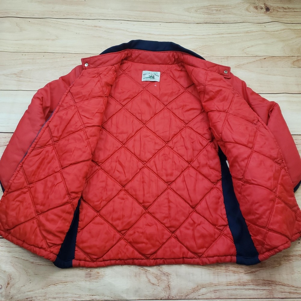 Vintage Pacific Trail Jacket‎ Mens Large Quilted Full Zip Outdoors Coat 80s 90s - Picture 6 of 10